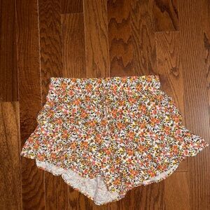 Wild Fable High Waist Floral smocked linen Shorts